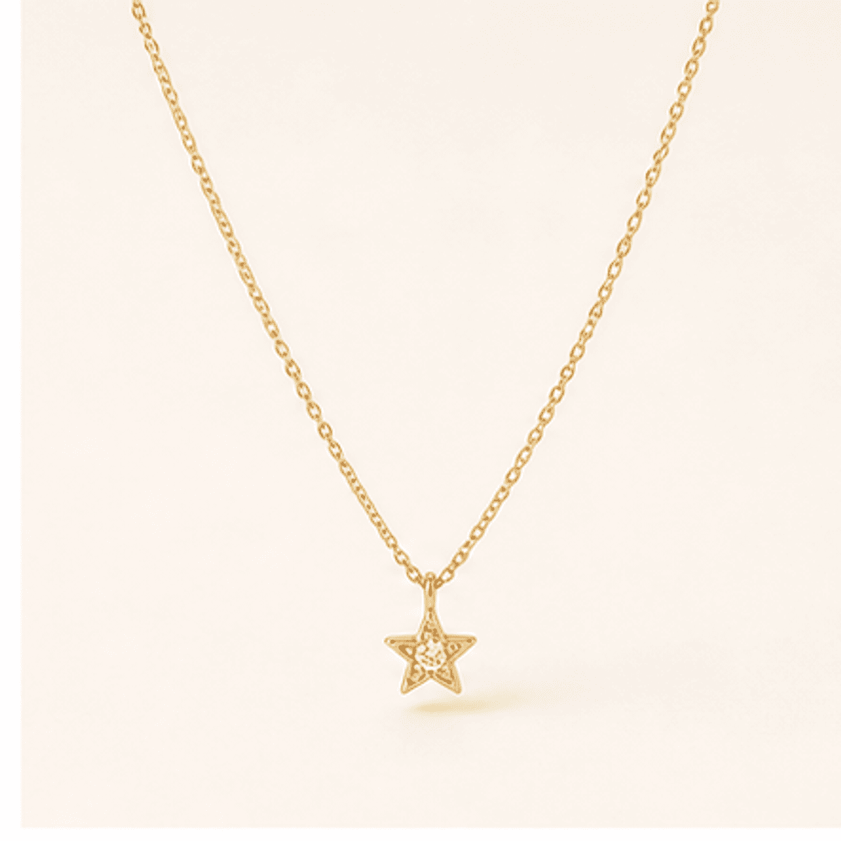 Collier plaqué or à pendentif étoile